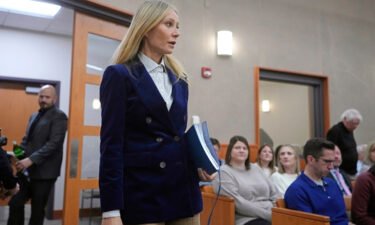 Gwyneth Paltrow enters the courtroom for her trial on March 30 in Park City