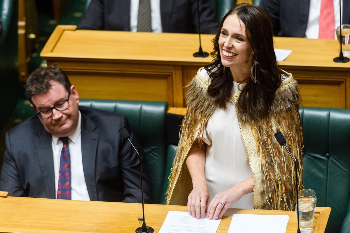 Former New Zealand Prime Minister Jacinda Ardern gave a rousing farewell speech in parliament in Wellington on April 5.