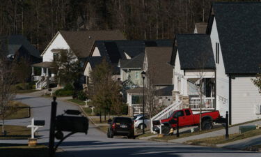 Mortgage rates fall for the fourth week in a row. Pictured is a subdivision in Atlanta