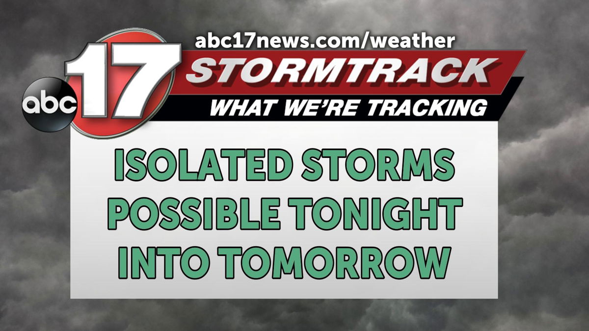 Tracking isolated showers and storms tonight into tomorrow - ABC17NEWS