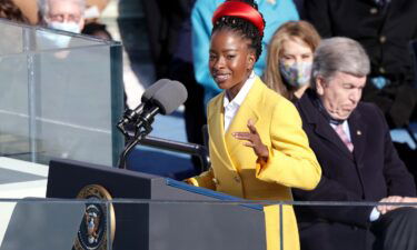 Amanda Gorman recited her poem "The Hill We Climb" during President Joe Biden's inauguration in Washington in January 2021.