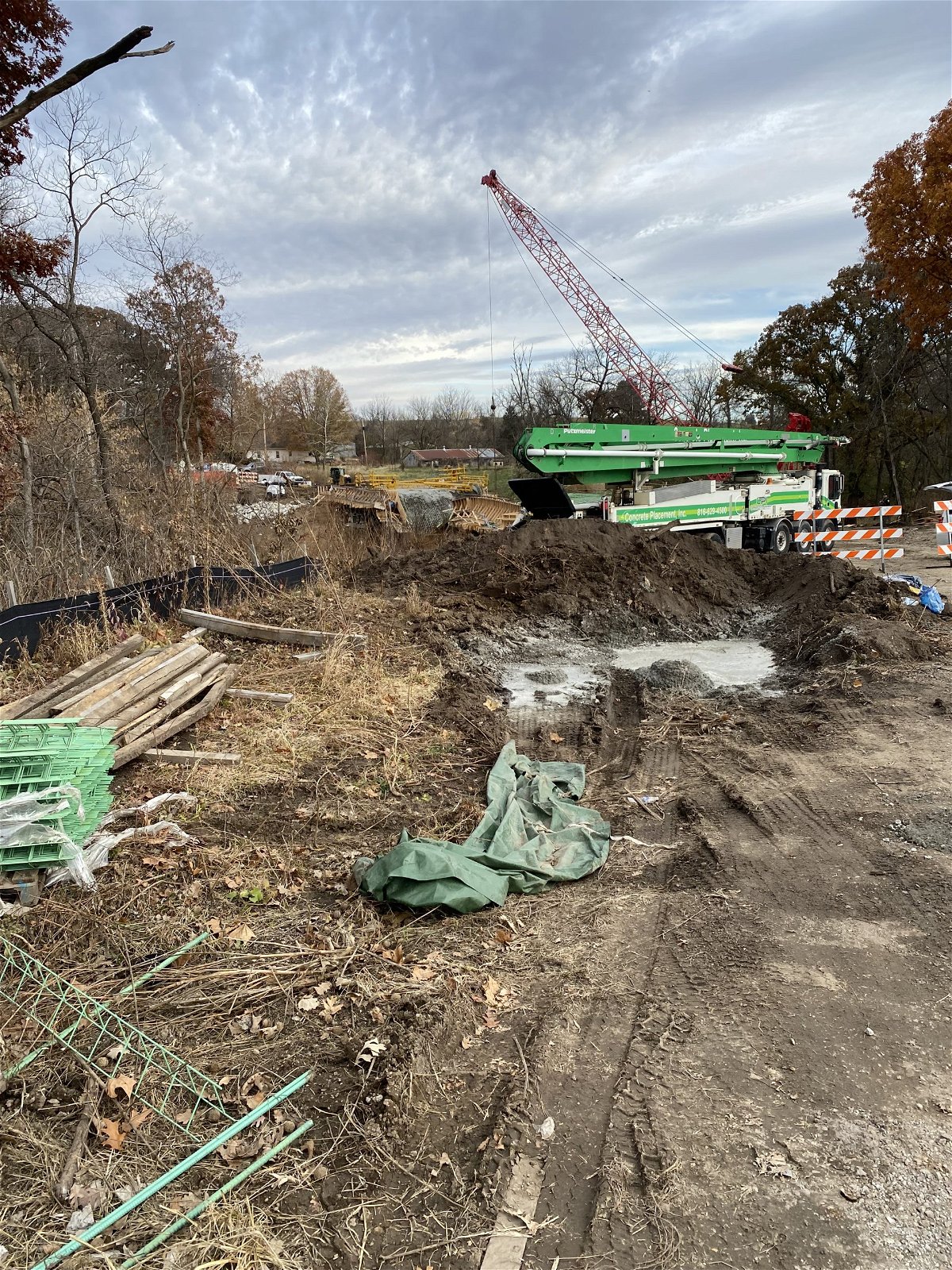 A bridge collapsed during construction in Clay County on Oct. 26, 2022. The construction company, Lehman Construction, was fined by OSHA in May over the collapse that killed one and hurt three others.