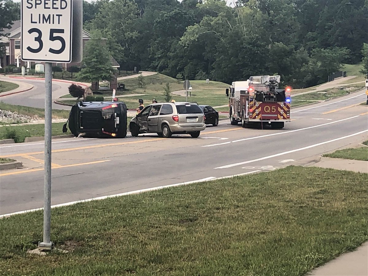 The westbound lane of Clark Lane in Columbia near The Links was shut down Thursday after a crash.