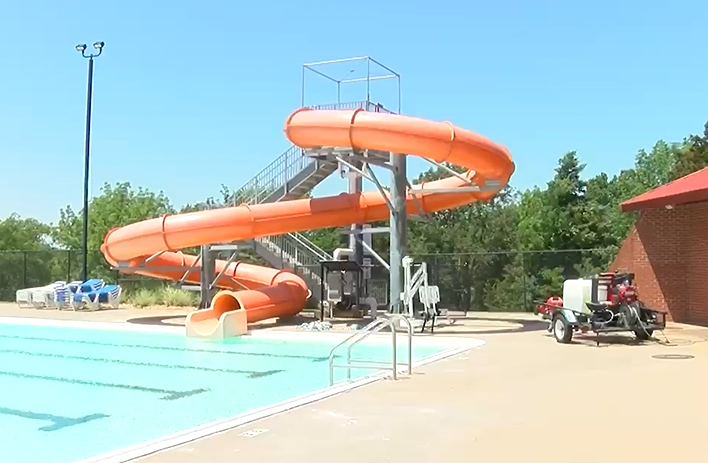The slide at Albert-Oakland pool.