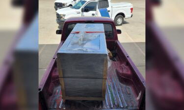 The cocaine was disovered in an ice cream maker on the bed of a pickup truck