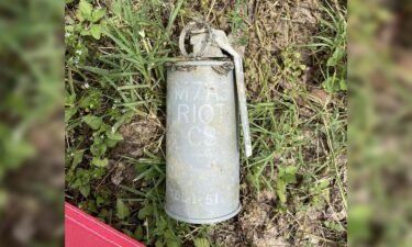 A scuba diver found a live CS gas hand grenade in the Marietta Landing area of Lake Murray in Oklahoma