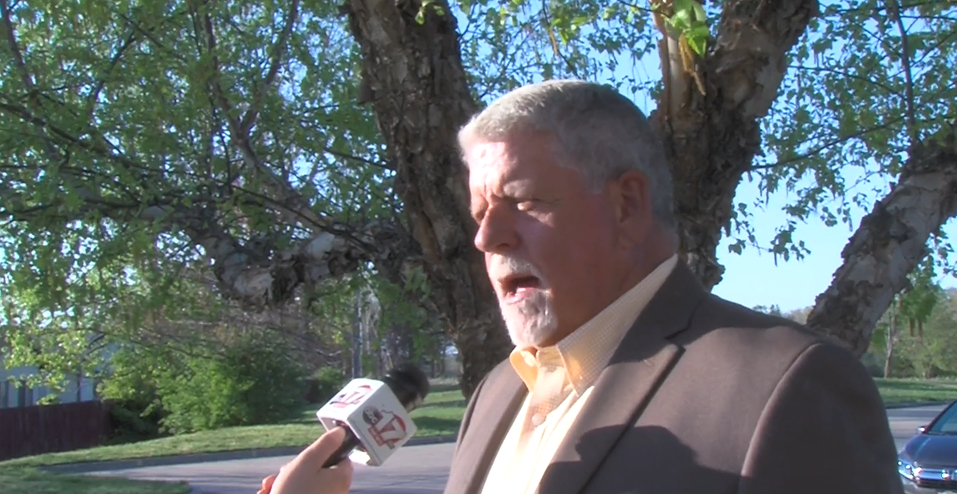 Randy Minchew speaks with ABC 17 News outside the Boone County GOP Lincoln Days event on April 17, 2023. Minchew said he would not run for the 19th District state senate seat.