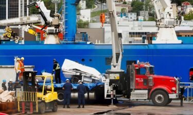 Salvaged pieces of the Titan submersible from OceanGate Expeditions arrive in St. John's