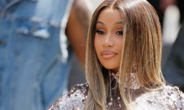 Cardi B is pictured here in Paris at the Fendi runway show in July.