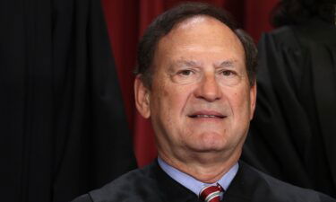 Supreme Court Justice Samuel Alito poses for an official portrait at the East Conference Room of the Supreme Court building on October 7