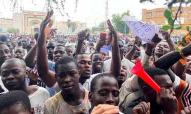 Supporters of mutinous soldiers demonstrate in Niamey