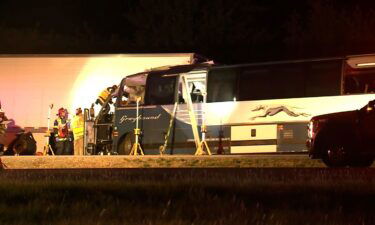 A Greyhound bus was involved in a crash with other vehicles in Illinois early