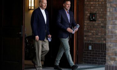 U.S. President Joe Biden and his son Hunter Biden depart from Holy Spirit Catholic Church after attending Mass on St. Johns Island