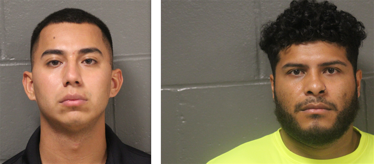 Aaron Gonzalez, 25 (left), and Ramiro Aguilar-Garcia, 26, both of Lake Ozark, were charged with first-degree assault. Both men are being held at the Camden County Jail without bond.
