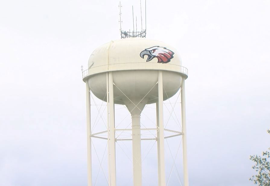 The Ashland water tower is seen on Thursday, Aug. 3, 2023.