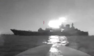 Social media videos showed a Russian warship listing heavily and being towed after Moscow claimed it had foiled a Ukrainian sea drone attack on a Black Sea naval base.
