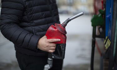 A man is pictured at a gas station in Weehawken