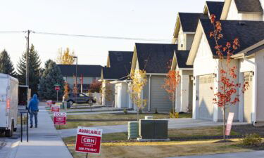 An 'Available' sign outside a home in the CBH Homes Calvary Springs Community in Nampa