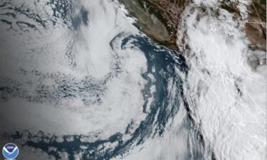 This 11:38 a.m. EDT August 19 satellite image provided by the National Oceanic and Atmospheric Administration shows Hurricane Hilary