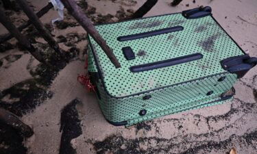 Police released this image of one of the suitcases they say contained remains.