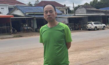 Chinese rights lawyer Lu Siwei poses at an undisclosed location north of Vientiane