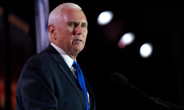 Republican presidential candidate and former Vice President Mike Pence speaks during the CUFI Summit 2023 on July 17 in Arlington