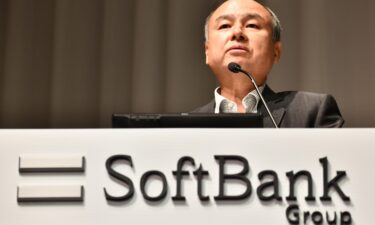 Softbank group CEO Masayoshi Son is pictured here.