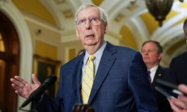 Senate Republican leader Mitch McConnell speaks to reporters at athe US Capitol in Washington on June 13. McConnell moved behind the scenes to reassure his allies and donors he can do his job after he froze for the second time in as many months in public.