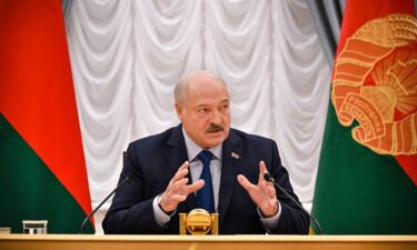 The Biden administration on August 9 took action against the regime of Belarus President Alexander Lukashenko. Lukashenko is seen here on July 6.