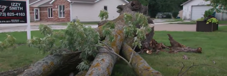 Storm damage is observed on Thursday, Aug. 3 in Ashland after storms went through the area. Gov. Mike Parson's office announced in a press release that the office is requesting federal aid for 33 Missouri counties. 