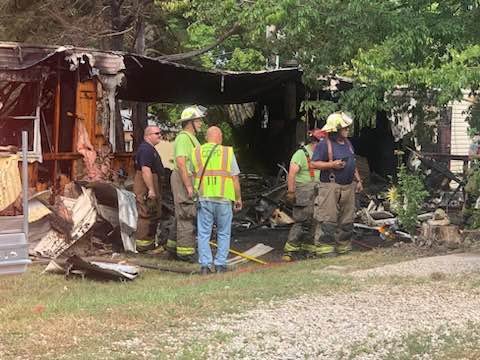 A mobile home in Cole County was engulfed by a fire when firefighters arrived Thursday morning.