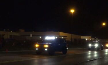 United Auto Workers union members in Michigan led a Ford Bronco caravan to the Stellantis Assembly Plant in Toledo