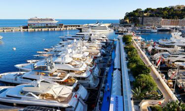 Yacht's moored at Monaco's Port Hercule during the 32nd edition of the Monaco Yacht Show