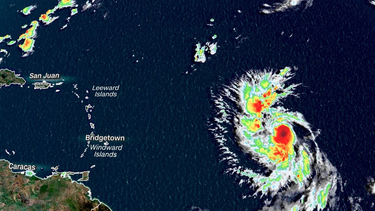 Lee rapidly intensified into a strong tropical storm September 6 as it tracks over record-warm ocean waters and an environment favorable for strengthening, which will fuel the storm to near Category-5 strength as it approaches the eastern Caribbean.