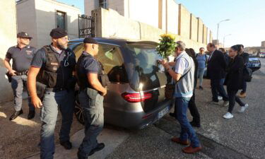 A police handout photo shows Matteo Messina Denaro after he was arrested in Palermo