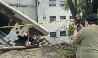 The Spruce St flea market in Leominster has partially collapsed and the upper floors are buckling.