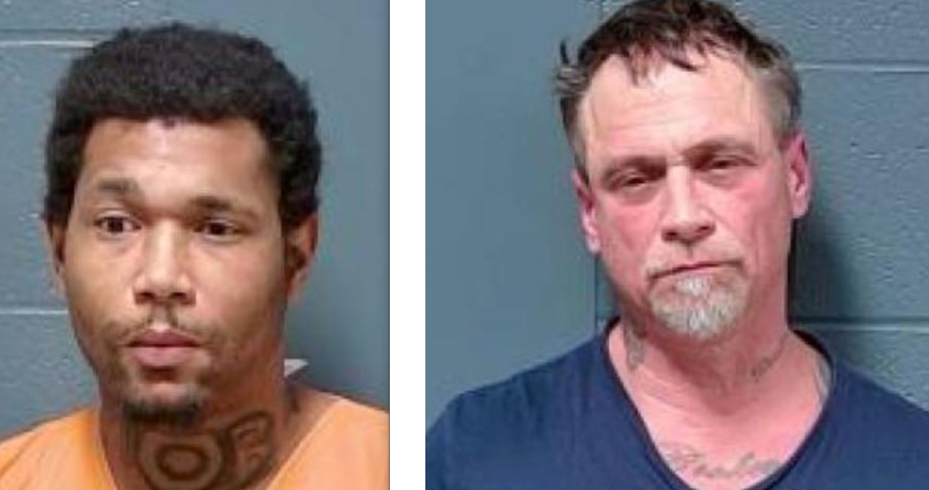 Christopher Draper, left, and Michael Benney were arrested following separate chases that began Thursday in Callaway County