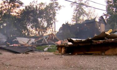 A home in northwest suburban Woodstock was destroyed in an apparent natural gas explosion.