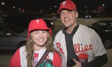 Phillies fans Jamie Crane