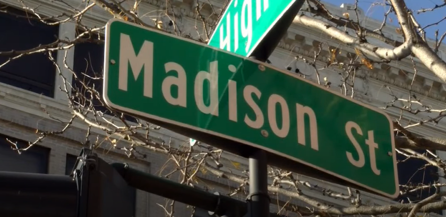 File photo of the Madison Street sign in Downtown Jefferson City. A woman was killed in a crash Sunday, according to a Jefferson City Police Department crash report.
