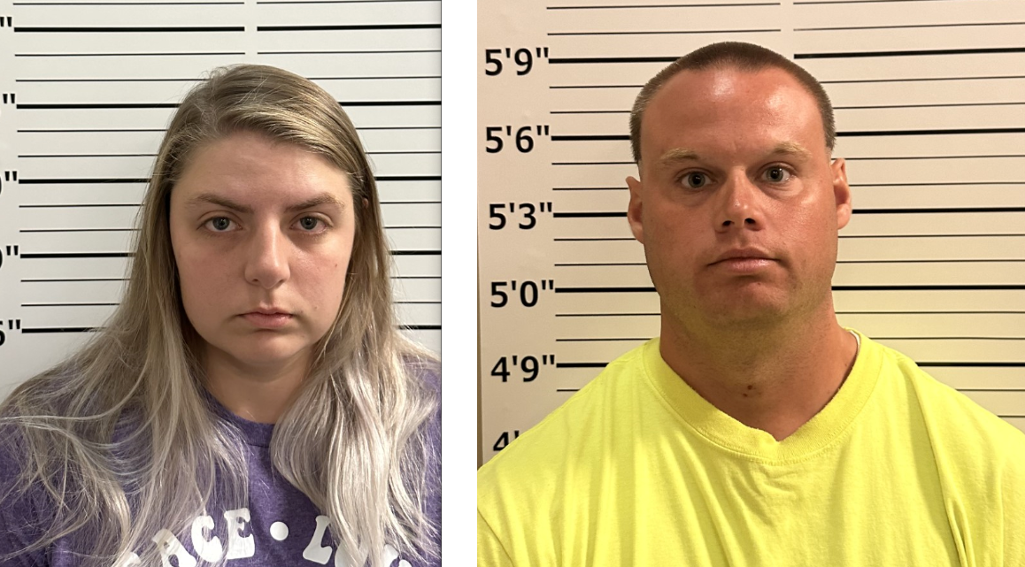 Faith Walker, left, and Joshua Teter have been charged with child abuse.