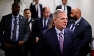 House Speaker Kevin McCarthy speaks with reporters at the U.S. Capitol in Washington