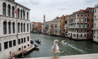 Marco Polo Airport's runway borders the Venice lagoon.