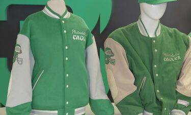 A throwback Eagles letterman replica jacket made famous by Princess Diana is making a return to team pro shops