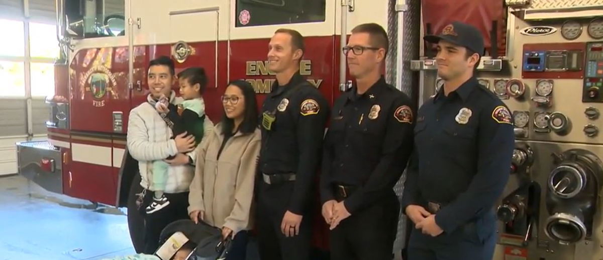 <i></i><br/>A 2-year-old child visited Sacramento Metro Fire District Station 50 to meet the firefighters who saved his life.