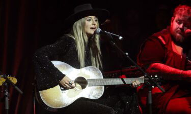 Lainey Wilson performs onstage during the CMA Pre-Party at Brooklyn Bowl Nashville on November 7 in Nashville