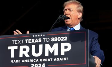 Donald Trump at a campaign event held on November 2 in Houston