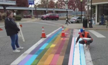 Residents in Swarthmore woke up to find the newly installed rainbow crosswalk defaced with homophobic slurs.