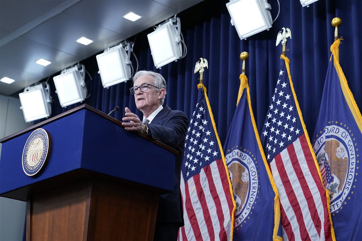 Federal Reserve Chair Jerome Powell speaks during a news conference at the Federal Reserve in Washington, Wednesday, Nov. 1.
