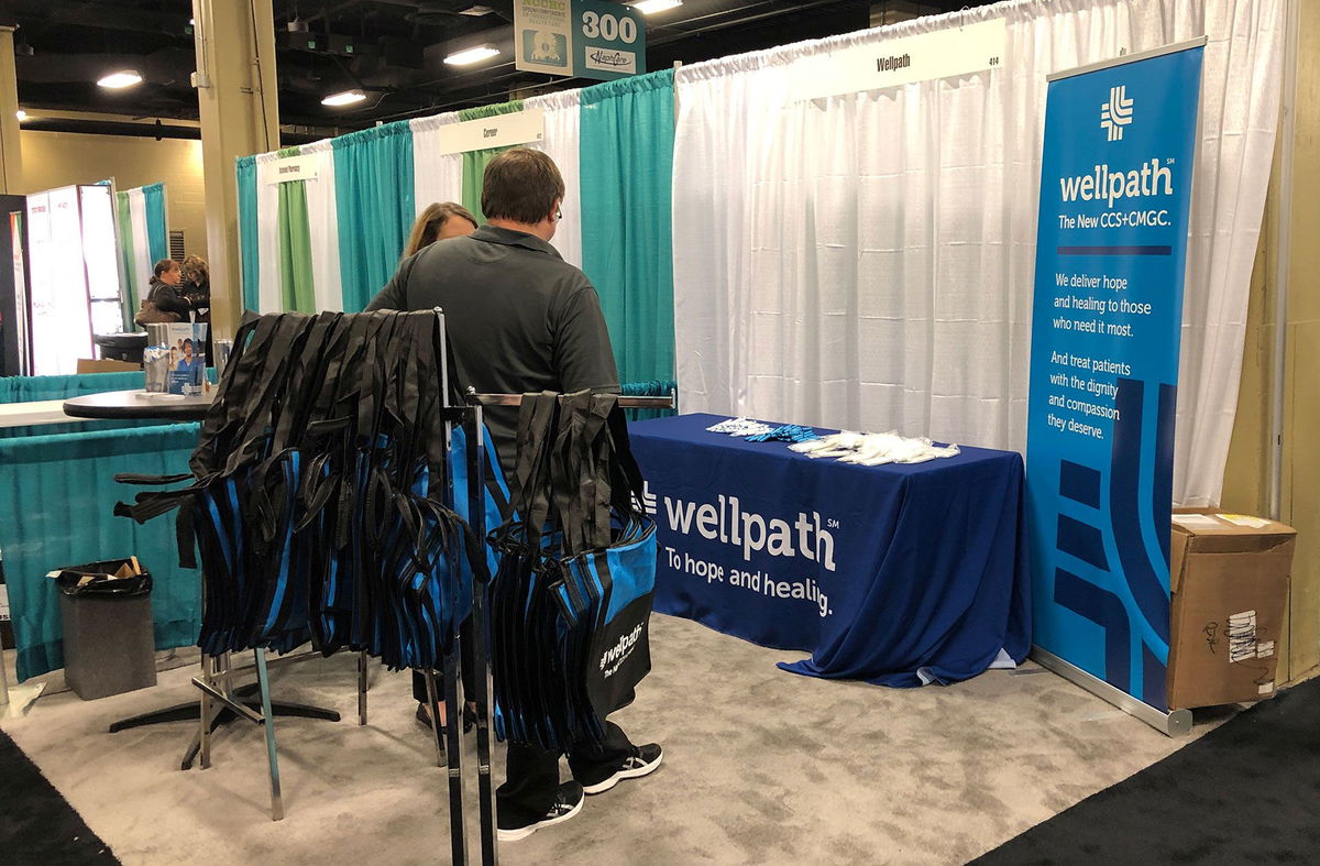 A group of lawmakers are raising the alarm about Wellpath – the nation’s largest prison health care provider. Pictured is a Wellpath display in Nashville in 2019.